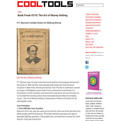 Book Freak #210: The Art of Money Getting – Cool Tools