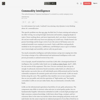 Commodity Intelligence