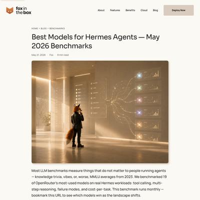 Best Models for Hermes Agents — May 2026 Benchmarks | Fox in the box