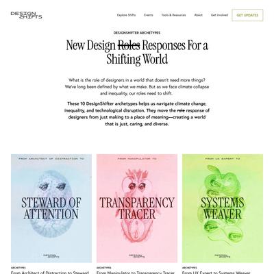 DesignShifter Archetypes: New design roles in a shifting world — DesignShifts