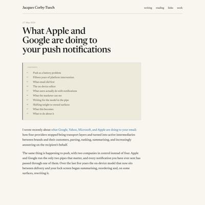 What Apple and Google are doing to your push notifications | Jacques Corby-Tuech