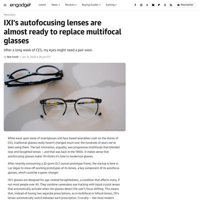 IXI’s autofocusing lenses are almost ready to replace multifocal glasses