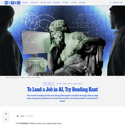To Land a Job in AI, Try Reading Kant | WIRED