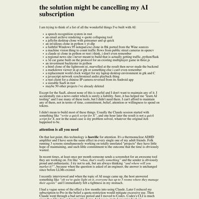 the solution might be cancelling my AI subscription