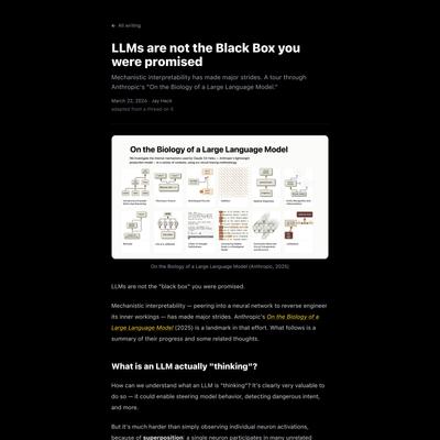 LLMs are not the Black Box you were promised · Jay Hack