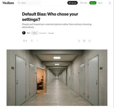 Default Bias: Who chose your settings?