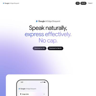 Google AI Edge Eloquent  |  Google AI for Developers