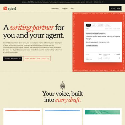 Spiral – The writing partner for you and your agent.
