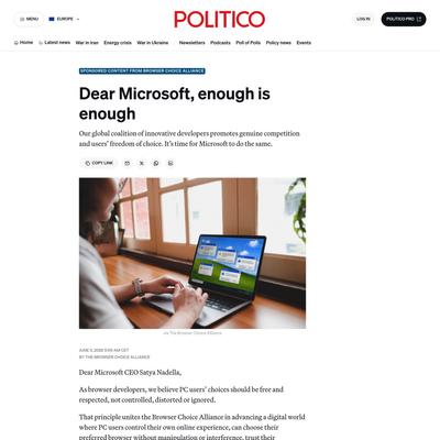 Dear Microsoft, enough is enough – POLITICO