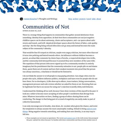 Communities of Not