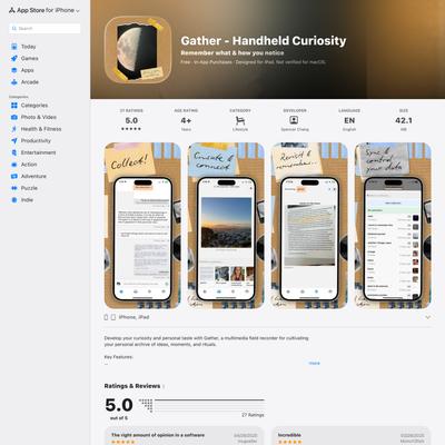 ‎Gather - Handheld Curiosity App - App Store