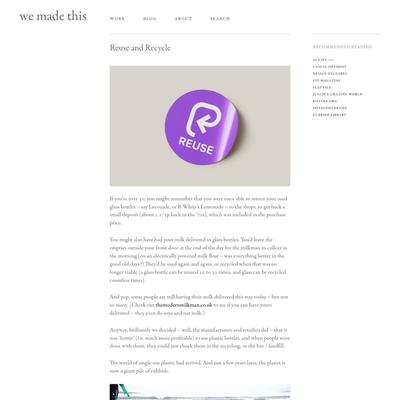 Reuse and Recycle - We Made This