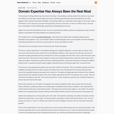 Domain Expertise Has Always Been the Real Moat | Aaron Brethorst