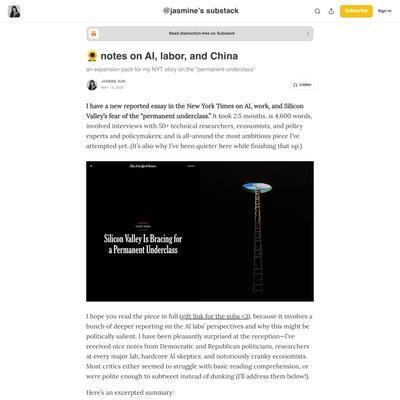 Notes on AI, Labor, and China - by Jasmine Sun