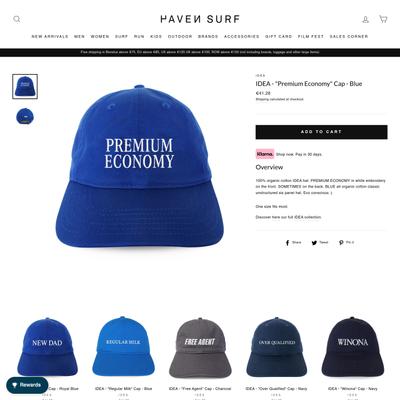 IDEA - “Premium Economy” Cap - Blue