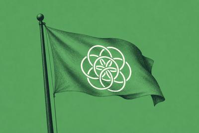 The International Flag of Planet Earth, a symbol of the unity of Humankind and Earth