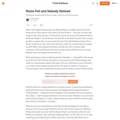 Rome Fell and Nobody Noticed - Fried Kielbasa