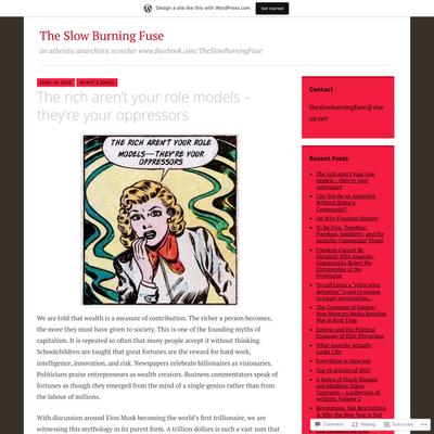The rich aren’t your role models – they’re your oppressors – The Slow Burning Fuse