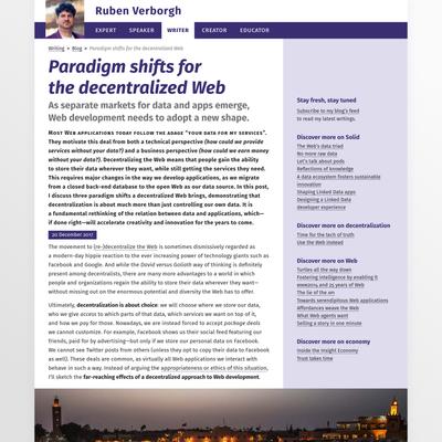 Paradigm shifts for the decentralized Web | Ruben Verborgh