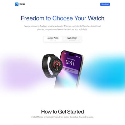 Merge Watch - Connecting Wear OS to iPhone, Apple Watch to Android