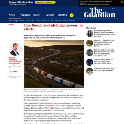How Brexit has made Britain poorer – in charts | Brexit | The Guardian