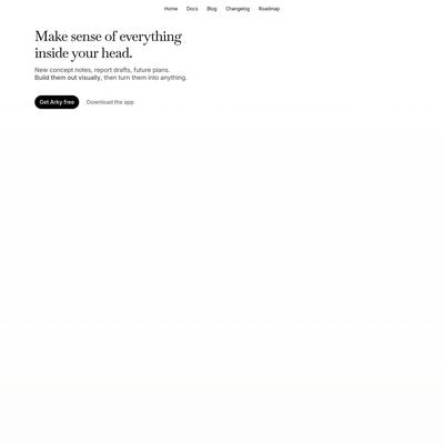 Arky – Visual Workspace for Thinking