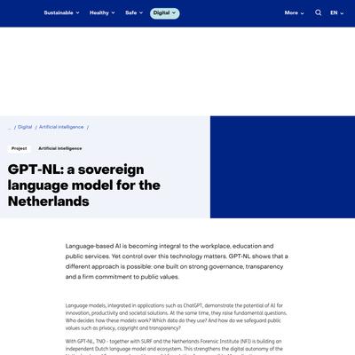 GPT‑NL: a sovereign language model for the Netherlands