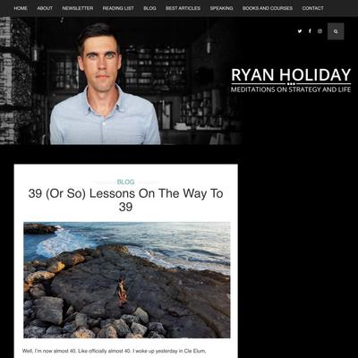 39 (Or So) Lessons On The Way To 39