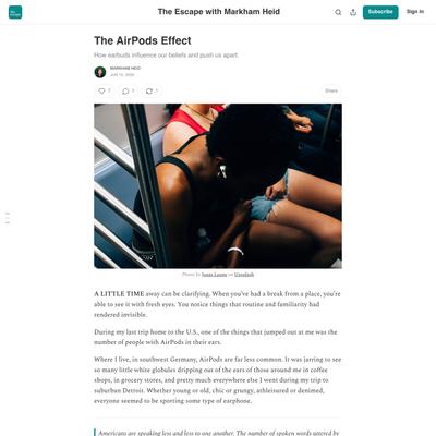 The AirPods Effect - The Escape with Markham Heid