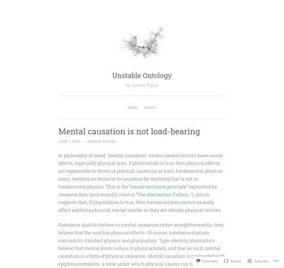 Mental causation is not load-bearing – Unstable Ontology