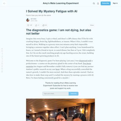 I Solved My Mystery Fatigue with AI - by Amy Deng