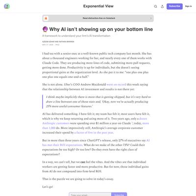🔮 Why AI isn’t showing up on your bottom line