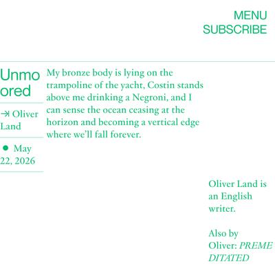 Unmoored by Oliver Land - Spectra Poets