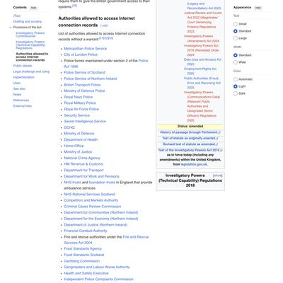 Investigatory Powers Act 2016 - Wikipedia