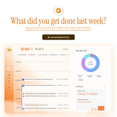 Dayflow — Automatic AI Time Tracker for Mac
