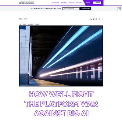 How we’ll fight the platform war against Big AI