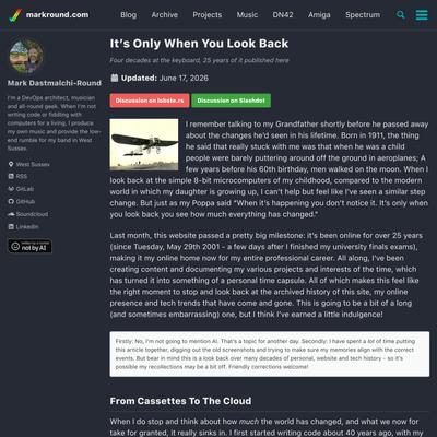 It’s Only When You Look Back - markround.com