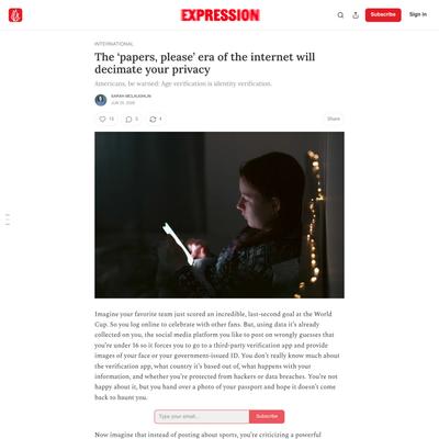 The ‘papers, please’ era of the internet will decimate your privacy