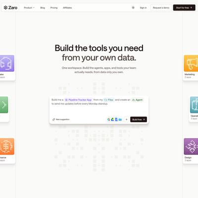 Zaro - Build intelligence for your company. Not your vendor.