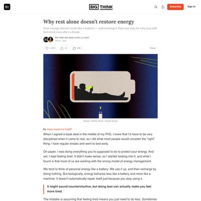 Why rest alone doesn’t restore energy
