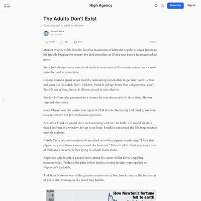 The Adults Don't Exist - by George Mack - High Agency