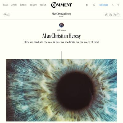 AI as Christian Heresy - Comment Magazine