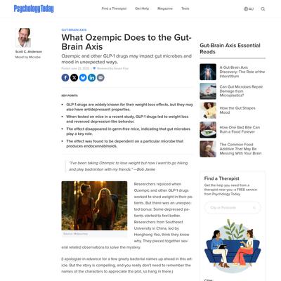 What Ozempic Does to the Gut-Brain Axis | Psychology Today Australia