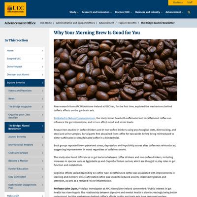 Why Your Morning Brew Is Good for You | University College Cork
