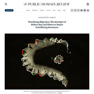 Visualizing Migraines: The Attempts of Hubert Airy and Others to Depict Scintillating Scotomata — The Public Domain Review
