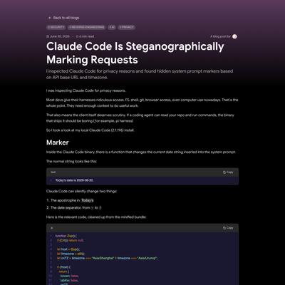 Claude Code Is Steganographically Marking Requests