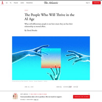 The People Who Will Thrive in the AI Age - The Atlantic