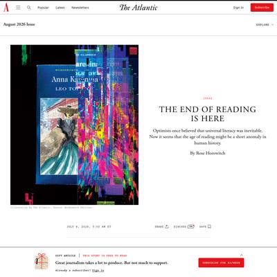 The End of Reading Is Here - The Atlantic