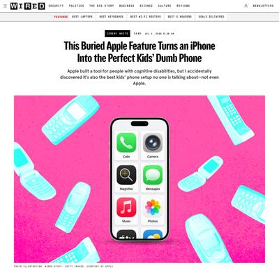 This Buried Apple Feature Turns an iPhone Into the Perfect Kids’ Dumb Phone | WIRED