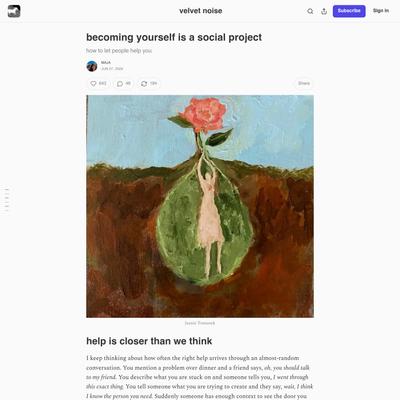 becoming yourself is a social project